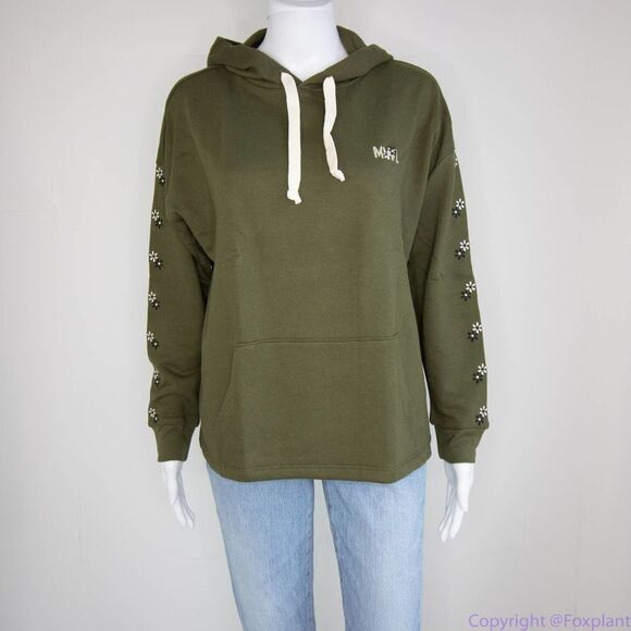 New! Madewell MWL Easygoing Hoodie Sweatshirt: Flower Embroidered, size S - Picture 3 of 16